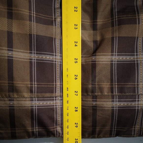 Capsize Men's Size Large Tan & Brown Plaid Lined Hooded Jacket - Picture 14 of 14
